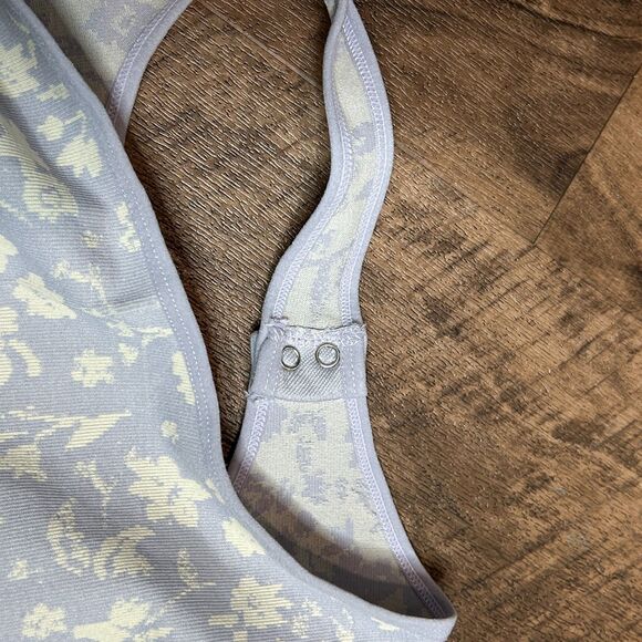 Free People Intimately Bodysuit Size M / L Floral Lavender Color - Picture 4 of 8